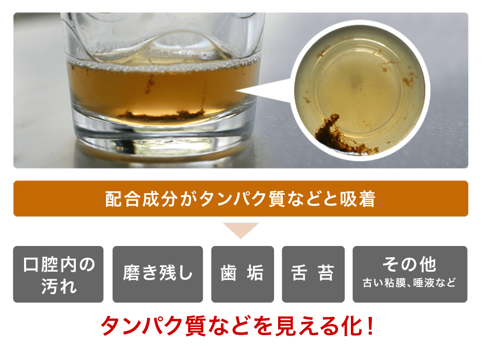 チャ葉エキスに含まれるカテキンがタンパク質と結合 タンパク質を固めて出す！