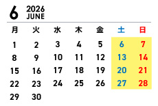 6月営業カレンダー
