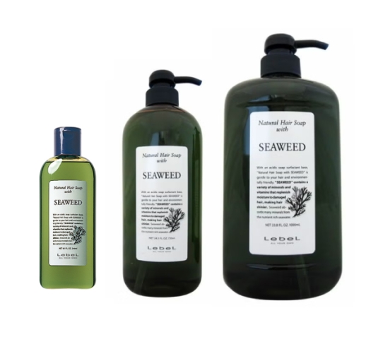 Natural Hair Soap  ナチュラル ヘア ソープ ウィズ  SW シーウィード ［240mL/720mL/1000mL］ 【シャンプー】
