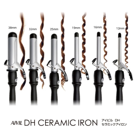 アイビル DHセラミックアイロン｜カールアイロン［12mm／16mm／19mm／25mm／32mm／38mm］