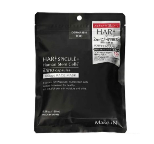 Make.iN メイクイン HARI スピキュール＋ヒト幹細胞エキス フェイスマスク 10枚入